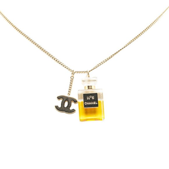 CHANEL Yellow Logo Necklace - Picture 1 of 4